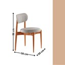 Ver imagem 4 de Conjunto Sala de Jantar Mesa Hope Tampo 120cm Redondo Laminado e 4 Cadeiras Hope Soft Marrom/Quartzo