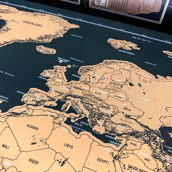Mapa Mundi para Raspar Mapa do Mundo Grande 80 x 60 cm - 3