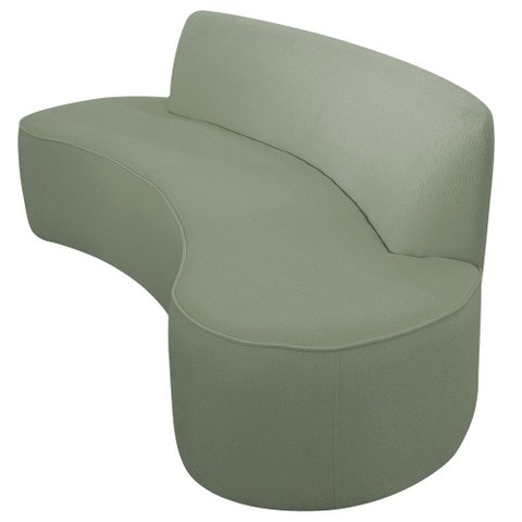 Sofá Orgânico 3 Lugares 210cm Mônaco Bouclé Verde Claro - Nexta Casa
