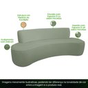 Ver imagem 3 de Sofá Orgânico 3 Lugares 210cm Mônaco Bouclé Verde Claro - Nexta Casa