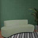 Ver imagem 2 de Sofá Orgânico 3 Lugares 210cm Mônaco Bouclé Verde Claro - Nexta Casa