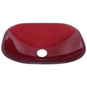 Ver imagem 1 de Cuba de Vidro 31cm x 12cm sem Válvula Rubi Astra Vermelho