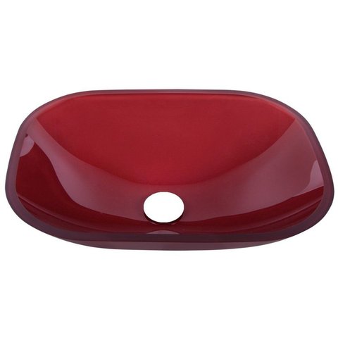 Cuba de Vidro 31cm x 12cm sem Válvula Rubi Astra Vermelho