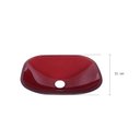 Ver imagem 3 de Cuba de Vidro 31cm x 12cm sem Válvula Rubi Astra Vermelho
