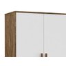 Guarda-Roupa Nature 2 Portas Branco Soft com Teka e Eco Wood - Matic Móveis - 3