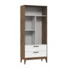 Guarda-Roupa Nature 2 Portas Branco Soft com Teka e Eco Wood - Matic Móveis - 2