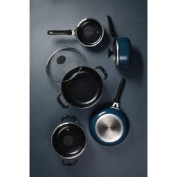 Jogo Panelas 5 Peças Tunis Kit Conjunto Antiaderente Tramontina:azul - 2