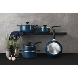 Jogo Panelas 5 Peças Tunis Kit Conjunto Antiaderente Tramontina:azul - 3