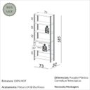 Ver imagem 4 de Estante 5 Prateleiras 2 Gavetas Off White Freijó 73x32x185 cm Dalla Costa