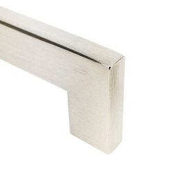 PUXADOR PARA MÓVEIS, ARMÁRIOS, GAVETEIROS E COZINHAS AÇO INOX ESCOVADO FOSCO MODELO PRISMA - 352MM E - 3