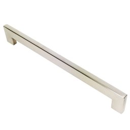 PUXADOR PARA MÓVEIS, ARMÁRIOS, GAVETEIROS E COZINHAS AÇO INOX ESCOVADO FOSCO MODELO PRISMA - 352MM E - 1