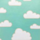 Ver imagem 2 de Papel de Parede Infantil 3d Céu Estrelado Verde – Rolo de 5 Metros para Escola, Quarto de Bebê, Cria