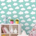 Ver imagem 7 de Papel de Parede Infantil 3d Céu Estrelado Verde – Rolo de 5 Metros para Escola, Quarto de Bebê, Cria