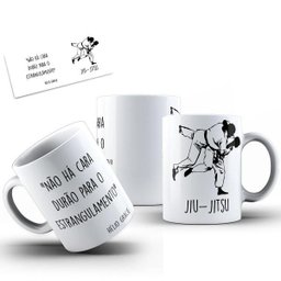 Caneca Cerâmica Jiu Jitsu Lutador Frase Estrangulamento - 2