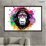 Quadro Decorativo 60x80cm Vidro Macaco Colorido Pintura Anm017 - 2