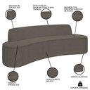 Ver imagem 6 de Sofá 4 Lugares para Sala de Estar Living 260cm Koane D06 Bouclê Castor - Mpozenato