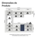 Ver imagem 3 de Armário de Cozinha Completa Branco/azul/branco Vik Madesa
