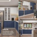 Ver imagem 5 de Armário de Cozinha Completa Branco/azul/branco Vik Madesa