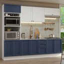 Ver imagem 1 de Armário de Cozinha Completa Branco/azul/branco Vik Madesa