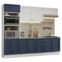 Ver imagem 2 de Armário de Cozinha Completa Branco/azul/branco Vik Madesa