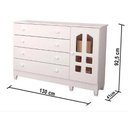 Ver imagem 4 de Cômoda Fraldário Gran Selena Branco Brilho Carolina Baby