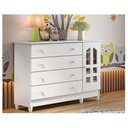 Ver imagem 1 de Cômoda Fraldário Gran Selena Branco Brilho Carolina Baby