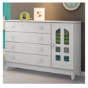 Ver imagem 2 de Cômoda Fraldário Gran Selena Branco Brilho Carolina Baby