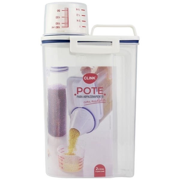 Pote Hermético para armazenamento com medidor 2L - 2