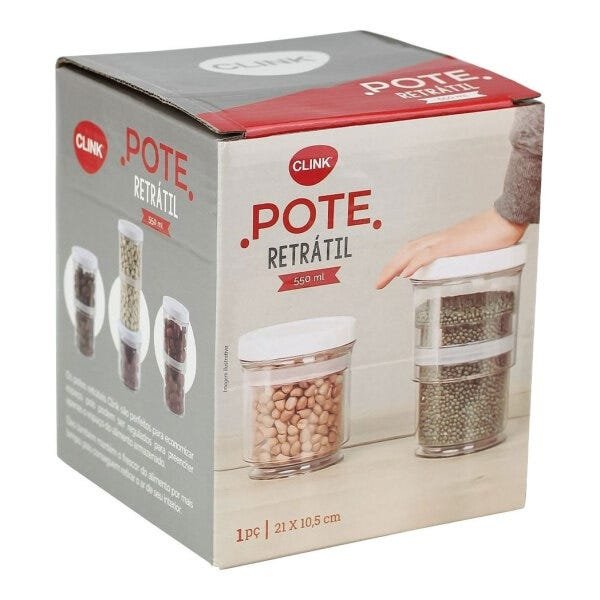 Pote Retrátil com Vedação Vácuo 550ml 1050ml - 3