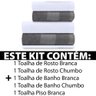 Jogo de Toalhas Banho e Rosto 5 Peças 100 Algodão Karsten Empire - Emcompre - 2
