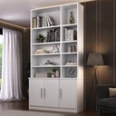 Ver imagem 1 de Estante De Livros 3 Portas 8 Prateleiras Grand Reggia Branco - Moville