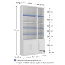 Ver imagem 4 de Estante De Livros 3 Portas 8 Prateleiras Grand Reggia Branco - Moville