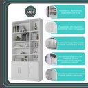 Ver imagem 2 de Estante De Livros 3 Portas 8 Prateleiras Grand Reggia Branco - Moville