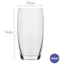 Ver imagem 3 de Jogo de Copos Nadir Long Drink Oca 400ml Vidro com 12 Peças