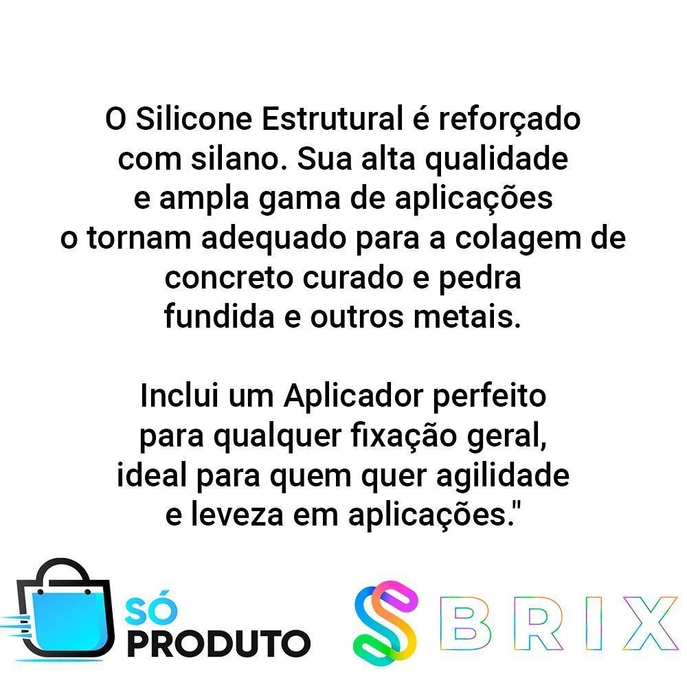 Silicone Estrutural Branco Cartucho 400g e Aplicador - 3