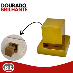 2 Acabamento Registro Chuveiro Banheiro Dourado Brilhante:dourado - 5