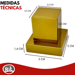 2 Acabamento Registro Chuveiro Banheiro Dourado Brilhante:dourado - 2