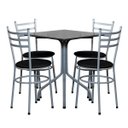 Ver imagem 1 de Conjunto Mesa Quadrada 68x68cm Cinza com 4 Cadeiras Epoxi