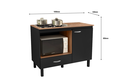 Ver imagem 2 de Balcão Cooktop Blane 105cm com 1 Porta e 1 Gaveta Preto Freijo