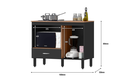 Ver imagem 3 de Balcão Cooktop Blane 105cm com 1 Porta e 1 Gaveta Preto Freijo