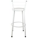 Ver imagem 3 de Banqueta Alta Para Cozinha Branca Epoxi Assento Branco