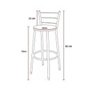 Ver imagem 4 de Banqueta Alta Para Cozinha Branca Epoxi Assento Branco