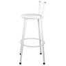 Banqueta Alta Para Cozinha Branca Epoxi Assento Branco - 2