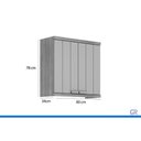 Ver imagem 3 de Armário Aéreo Cozinha Elena 2 Portas 80cm Cin/Platina MGM
