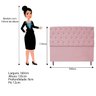 Kit Cabeceira e Calçadeira Liverpool 160 cm Queen Size Corano Rosa Bebê - Doce Sonho Móveis - 4