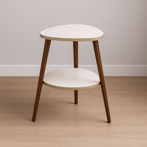 Mesa Lateral Triangulo Dupl Palito - Branco