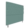 Cabeceira Estofada Liverpool 160 cm Queen Size Linho Azul Turquesa - Doce Sonho Móveis - 2