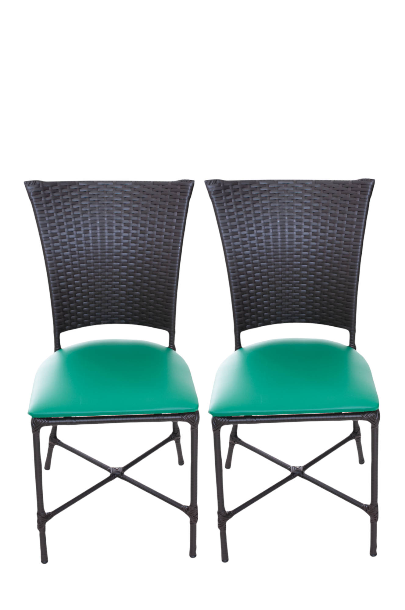 Cadeiras Estofadas Mesa Jantar de Fibra Sintetica:verde - 1