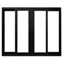 Ver imagem 1 de Janela Vitro 4 Folhas Alumínio Preto Linha 25:120 x 150