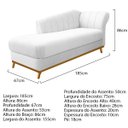Ver imagem 2 de Kit Diva Recamier Vanessa 185cm Lado Esquerdo e 01 Poltrona Laura Suede Doce Sonho Móveis Branco